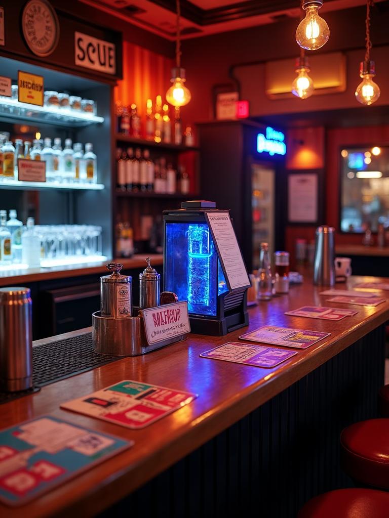 After - branded bar with POS materials